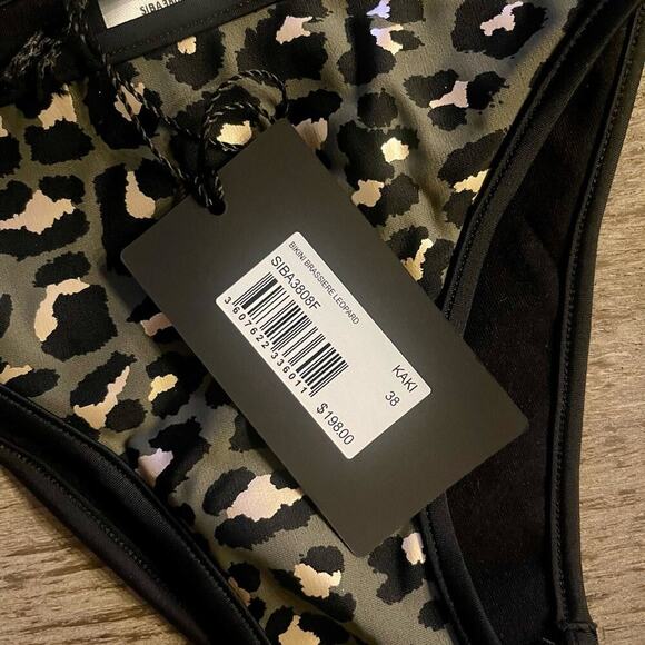 Zadig & Voltaire Bandeau/Halter Leopard Bikini. - Picture 7 of 9